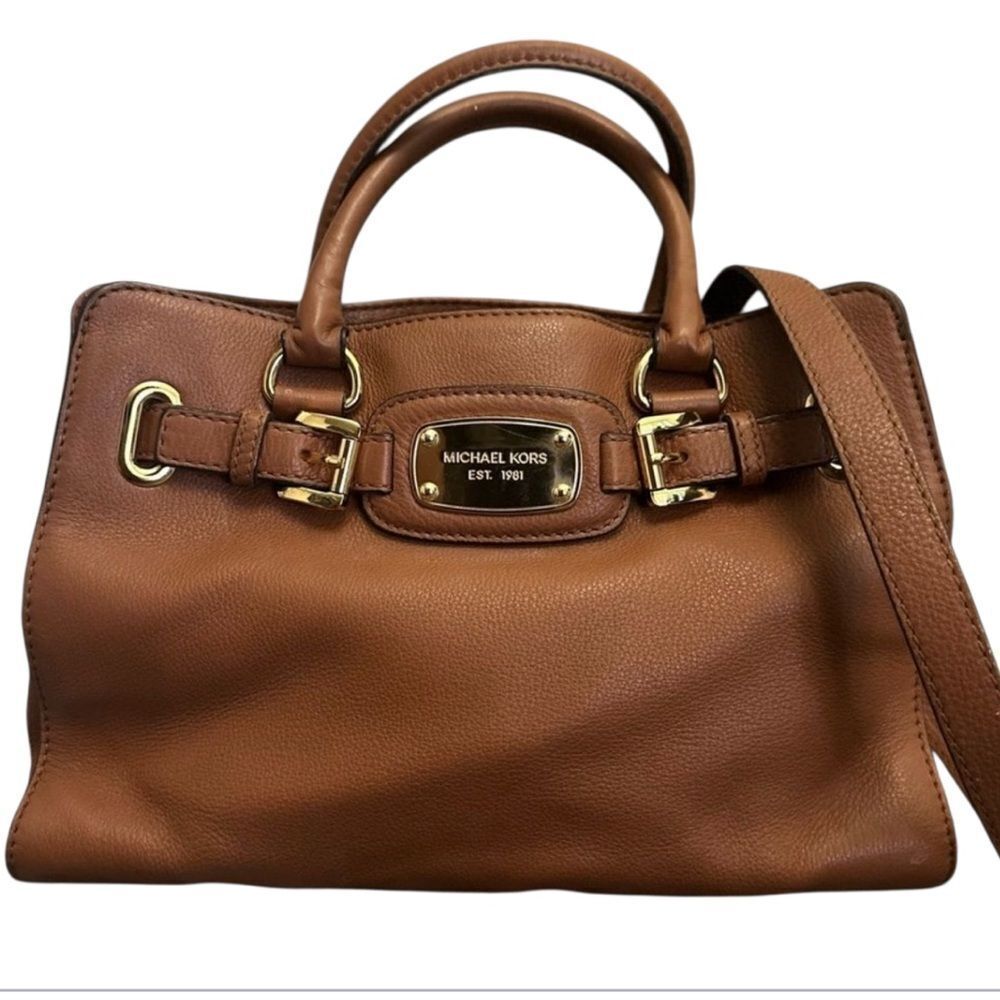 Michael Kors Brown Hamilton Leather Satchel